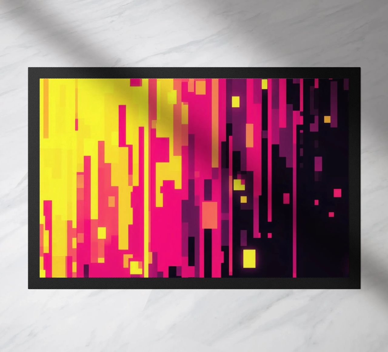 8-Bit Digital Neon Fallout Pattern zerbino da Autofocus