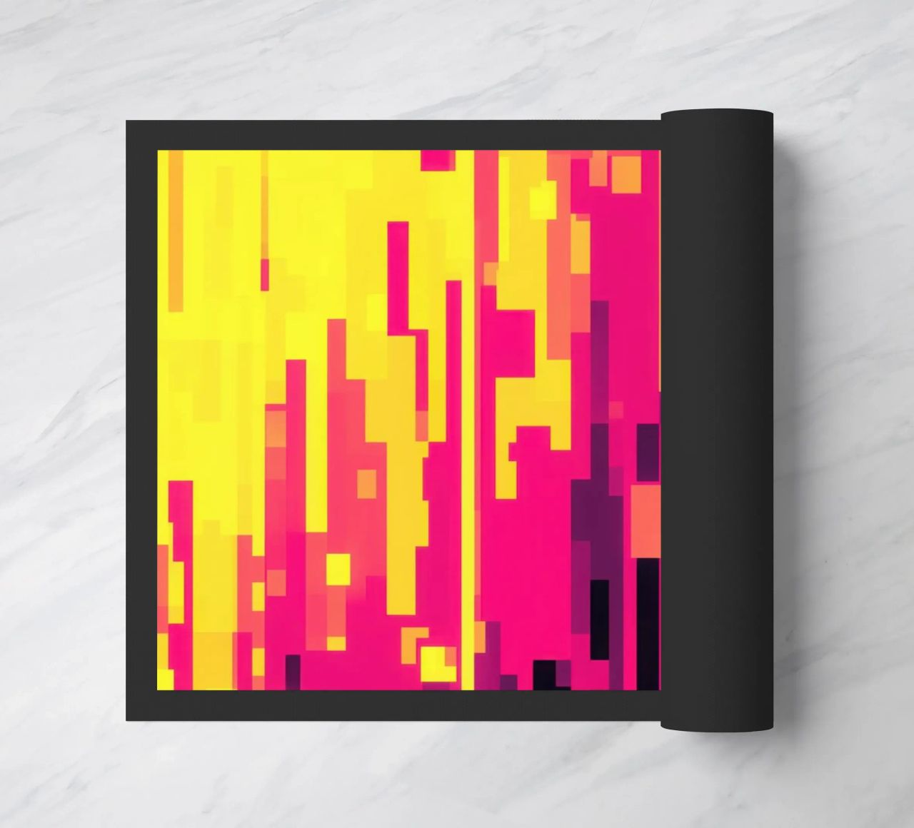 8-Bit Digital Neon Fallout Pattern zerbino da Autofocus
