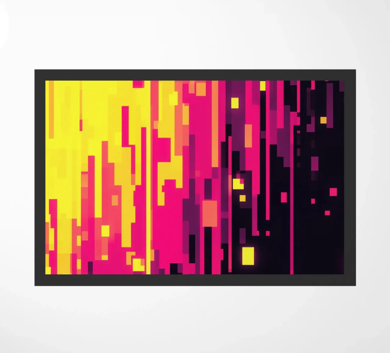 8-Bit Digital Neon Fallout Pattern zerbino da Autofocus