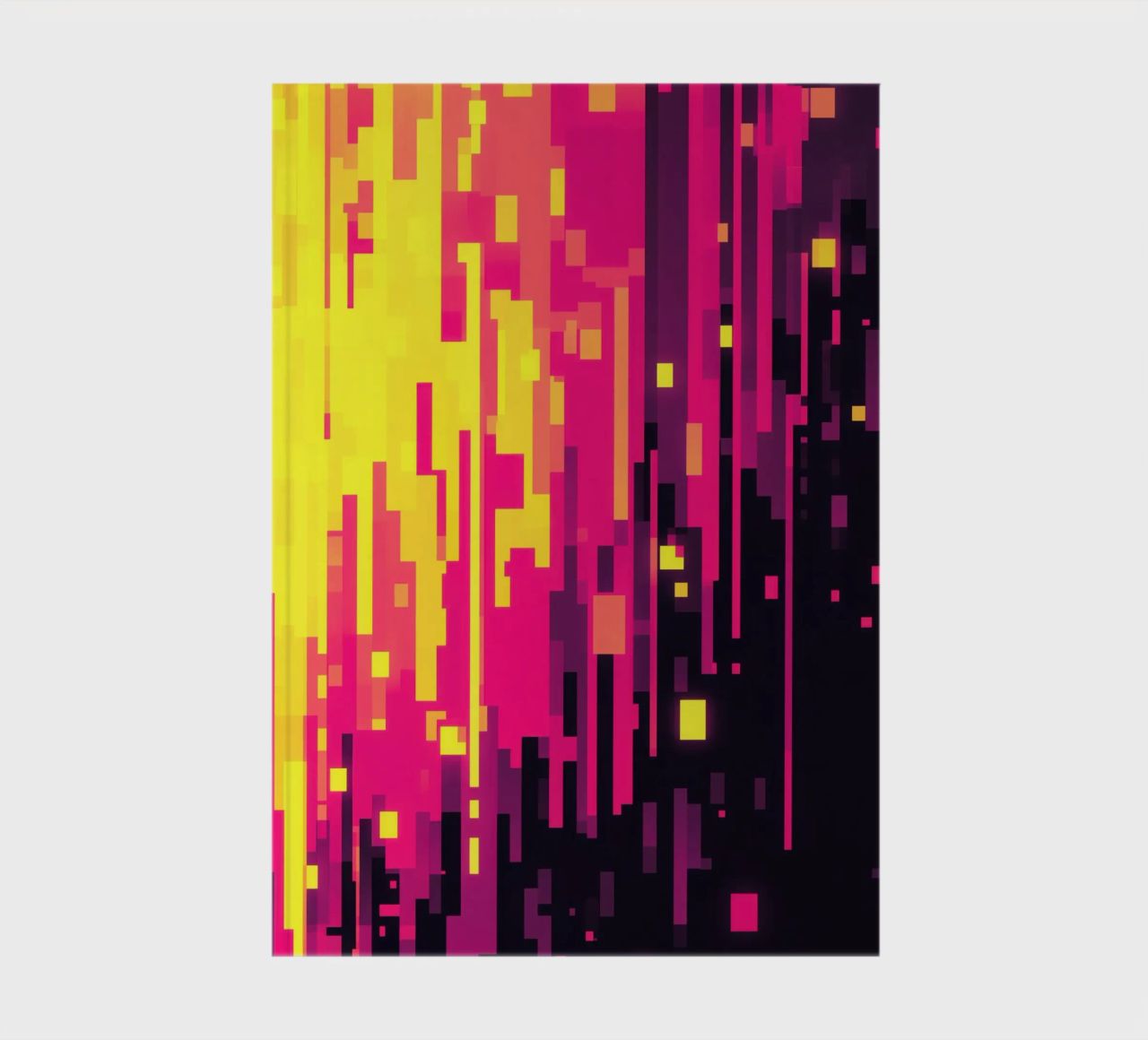 8-Bit Digital Neon Fallout Pattern diario da Autofocus