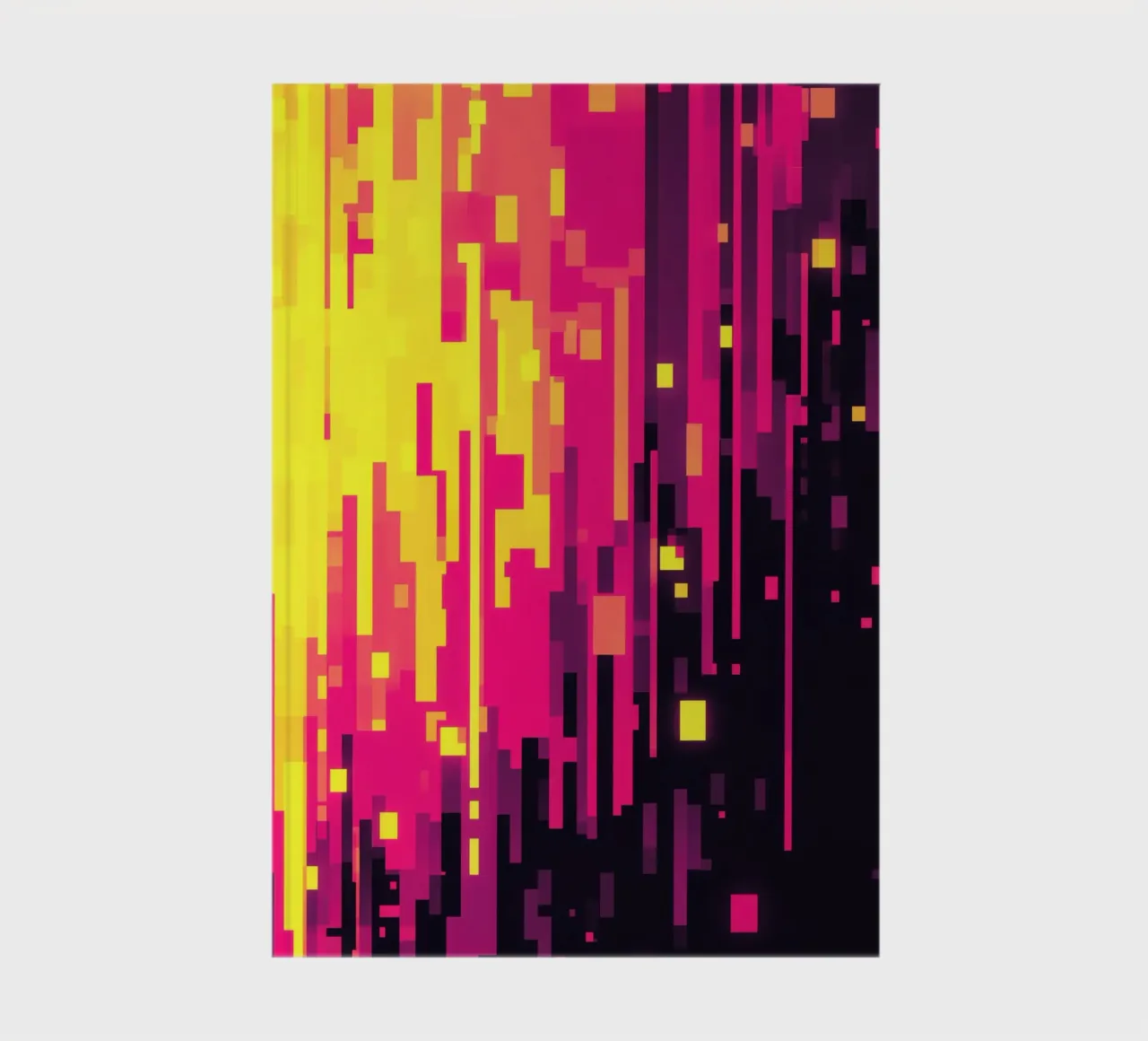 8-Bit Digital Neon Fallout Pattern carnet de notes de Autofocus