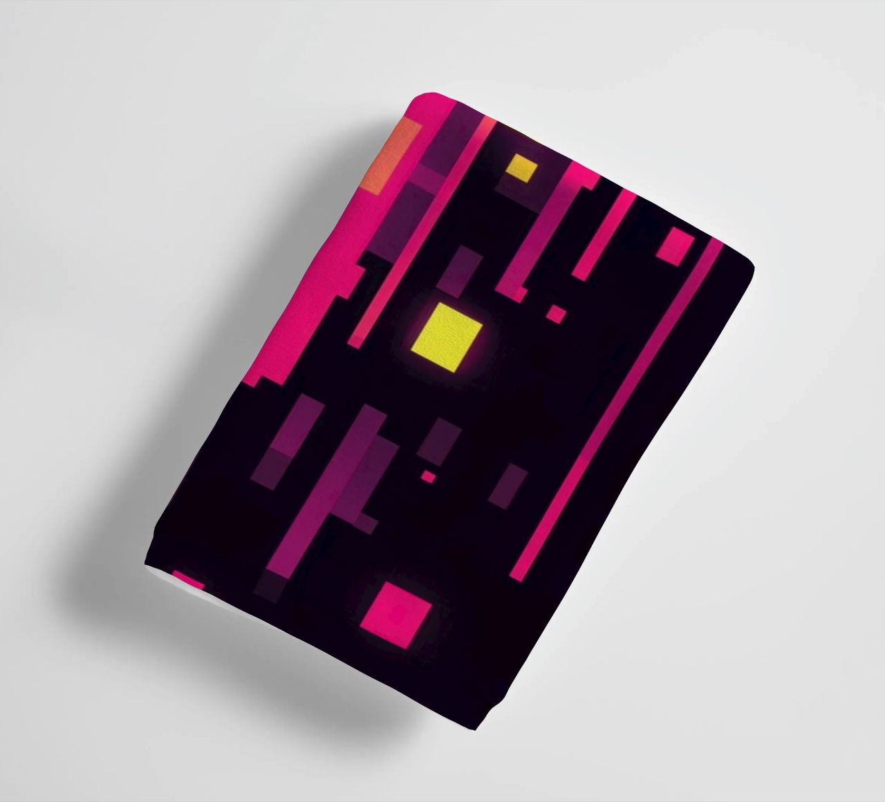8-Bit Digital Neon Fallout Pattern asciugamano da bagno da Autofocus