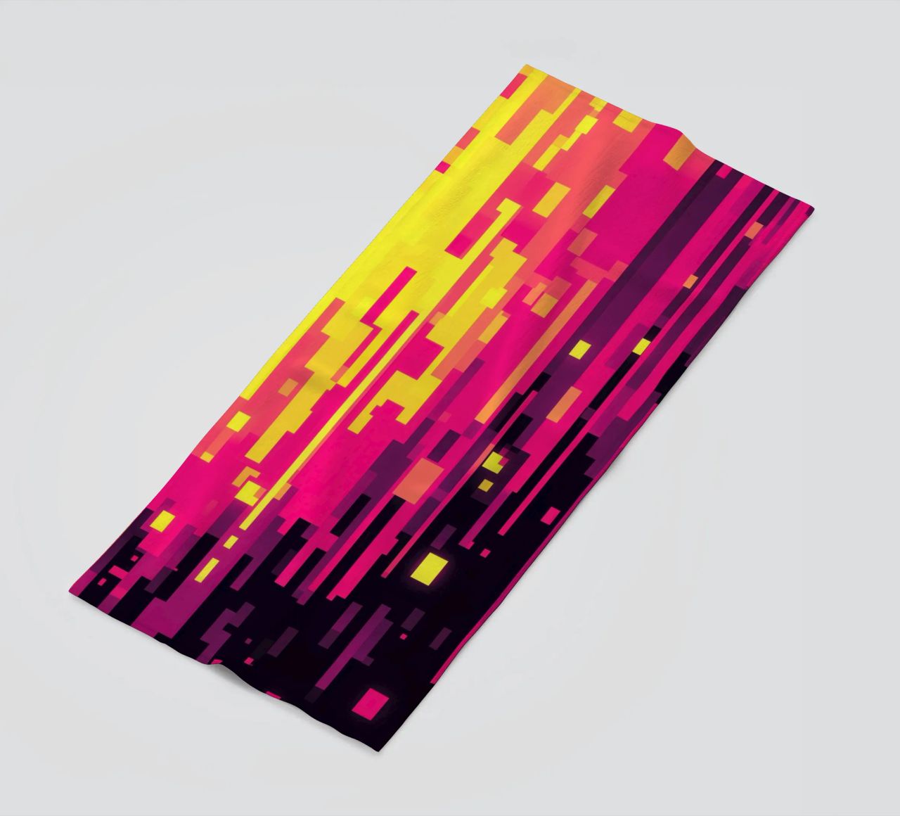 8-Bit Digital Neon Fallout Pattern telo mare da Autofocus