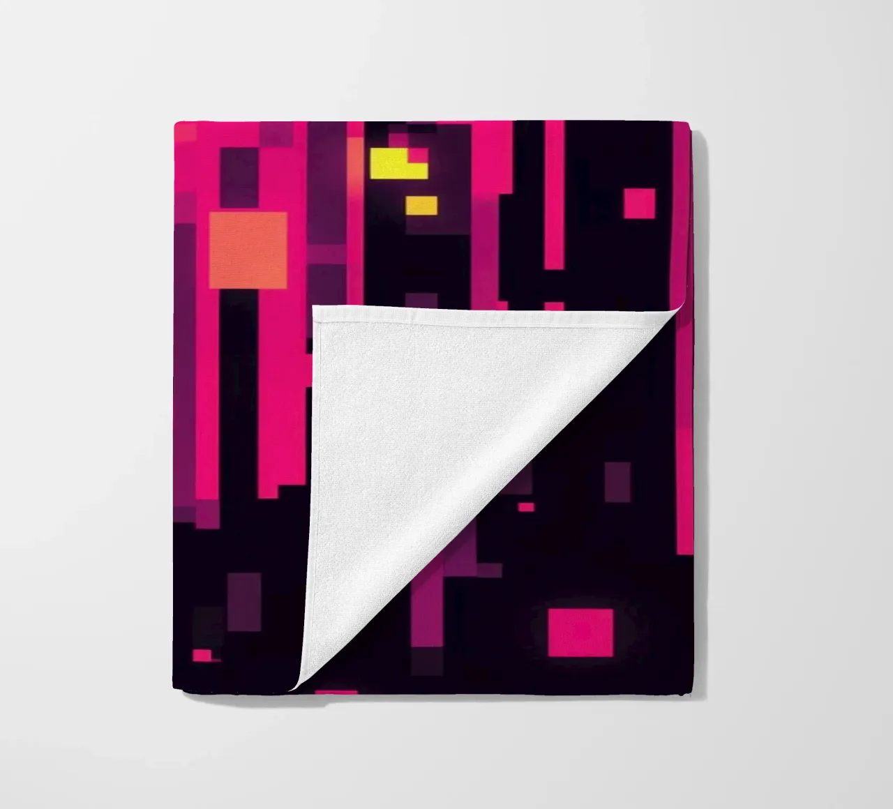 8-Bit Digital Neon Fallout Pattern serviette de plage de Autofocus