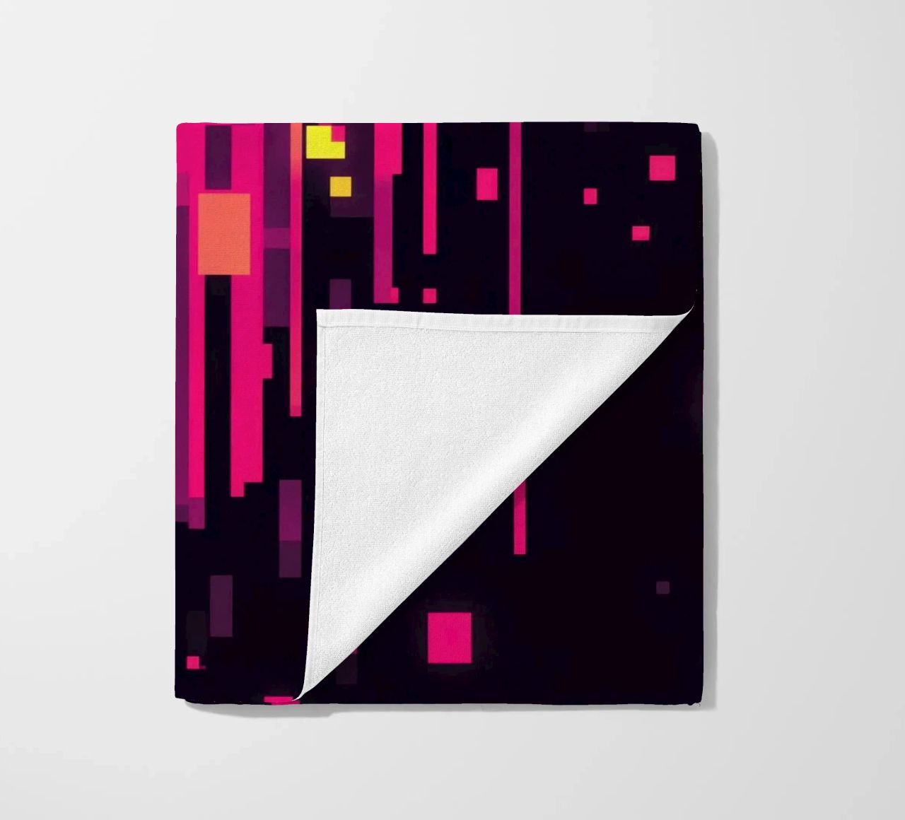 8-Bit Digital Neon Fallout Pattern telo mare da Autofocus