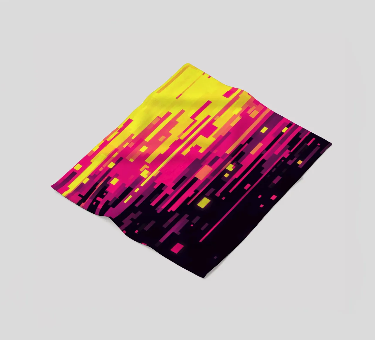 8-Bit Digital Neon Fallout Pattern coperta in pile da Autofocus