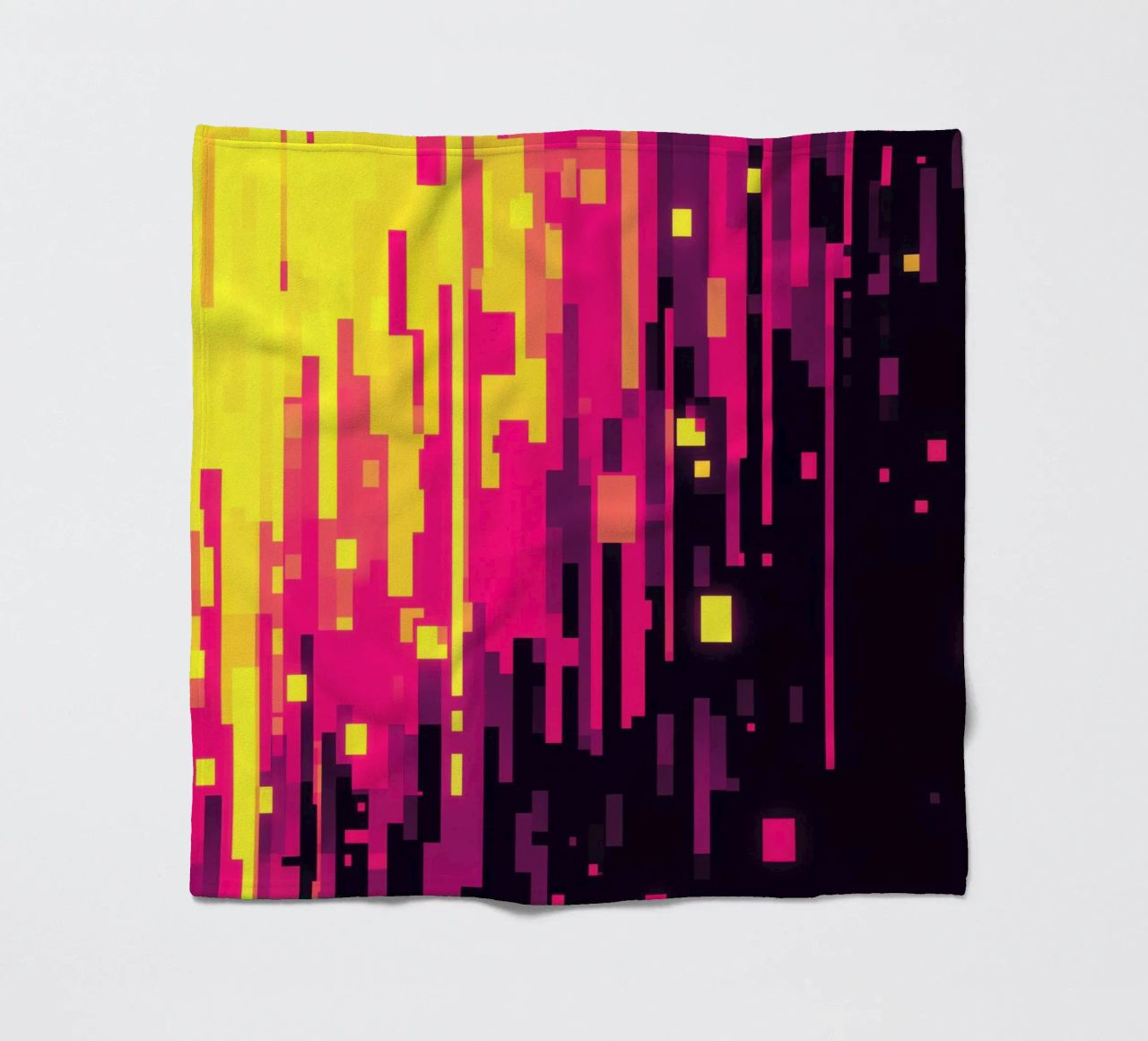 8-Bit Digital Neon Fallout Pattern coperta in pile da Autofocus
