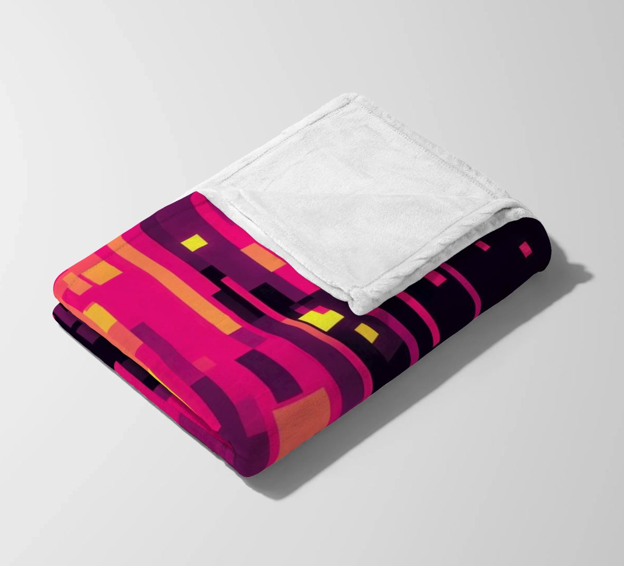8-Bit Digital Neon Fallout Pattern coperta in pile da Autofocus