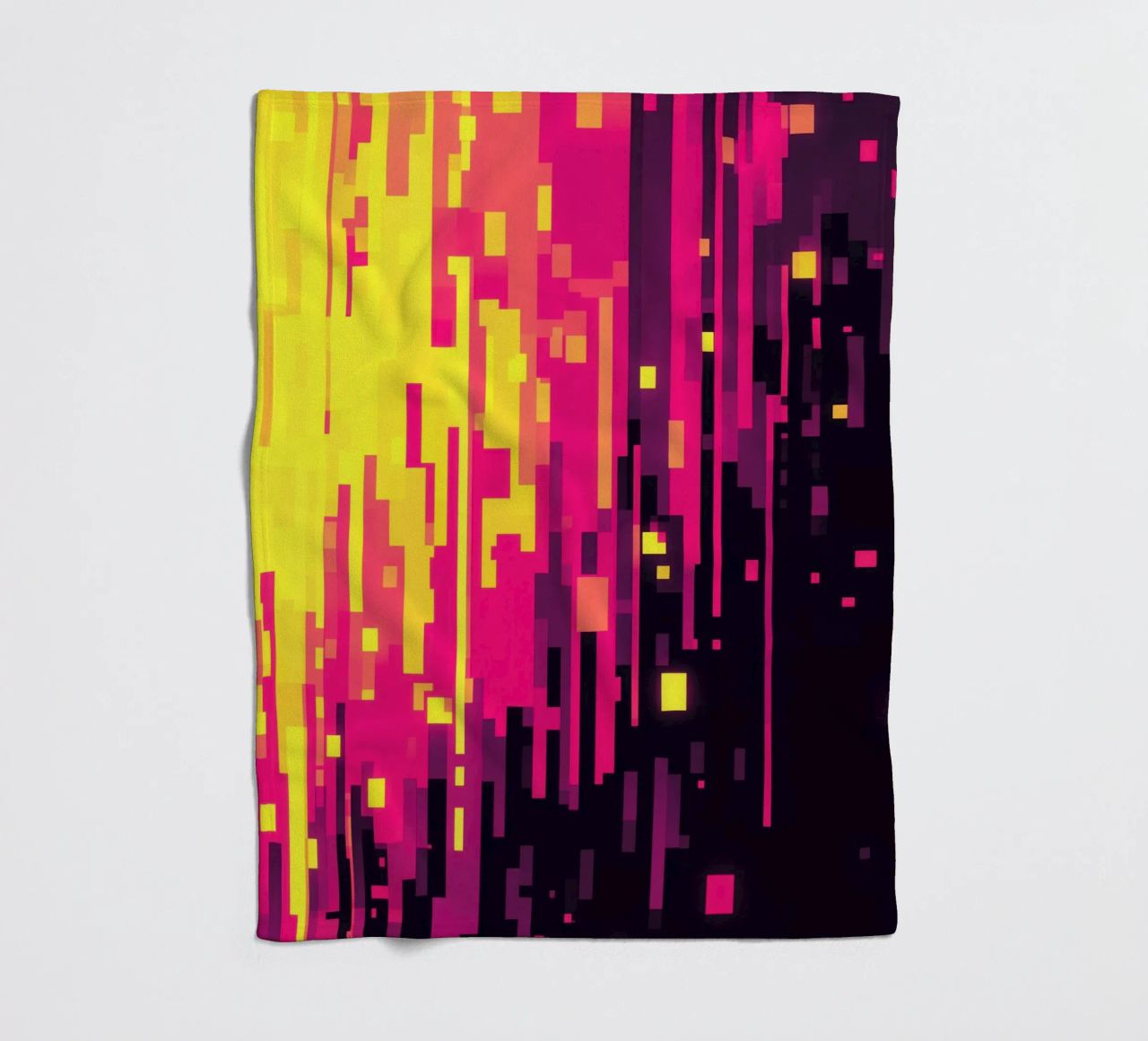 8-Bit Digital Neon Fallout Pattern coperta in pile da Autofocus