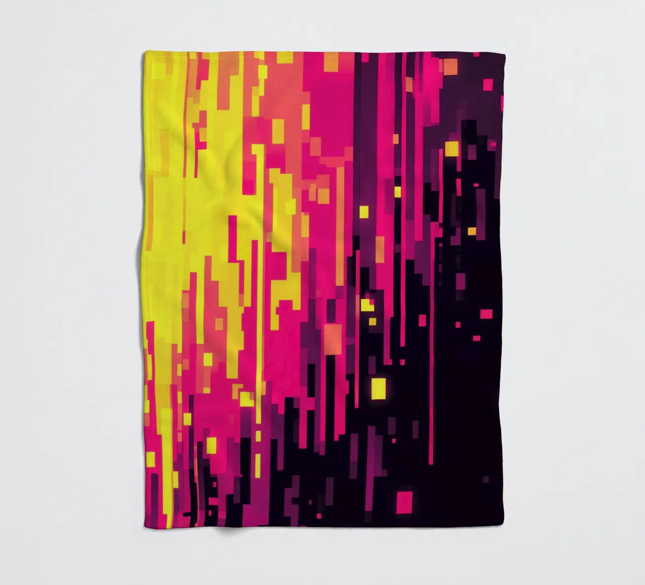 8-Bit Digital Neon Fallout Pattern coperta in pile da Autofocus