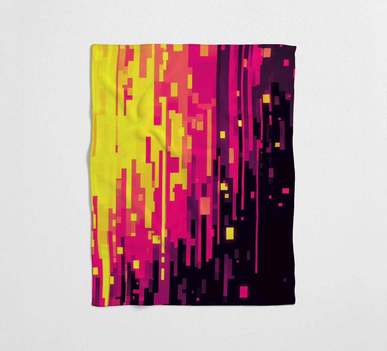 8-Bit Digital Neon Fallout Pattern coperta in pile da Autofocus