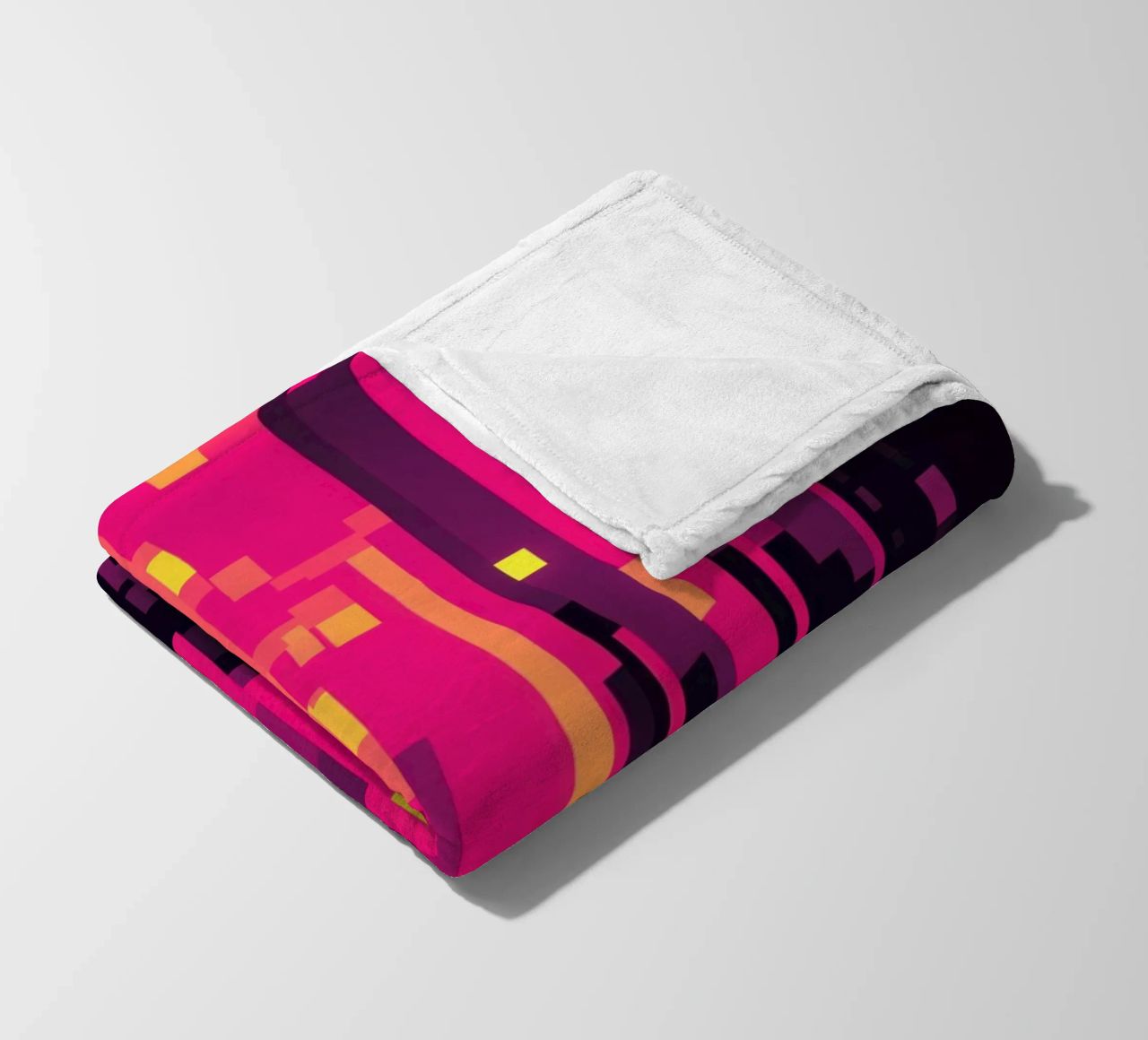 8-Bit Digital Neon Fallout Pattern coperta in pile da Autofocus