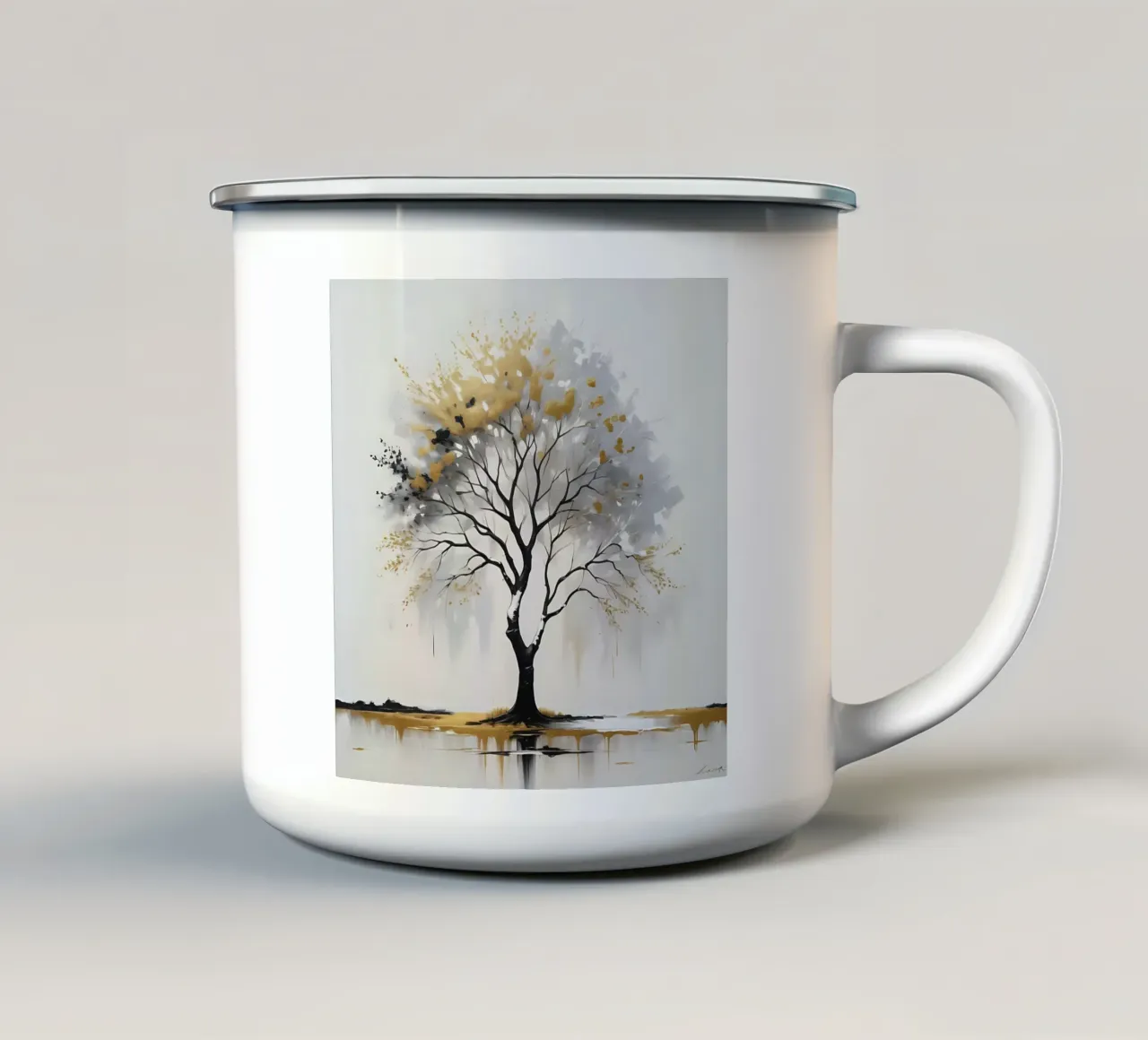 albero d'oro tazza in smalto da nomad