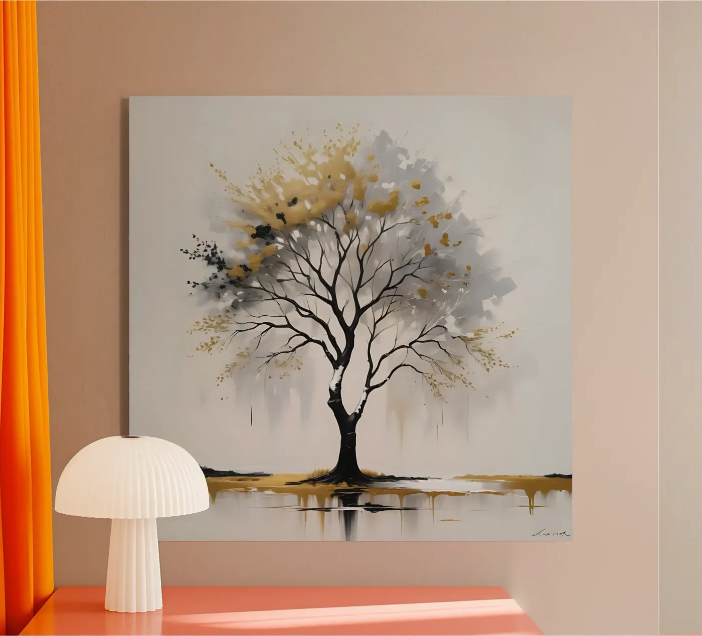 arbre doré plexiglas de nomad