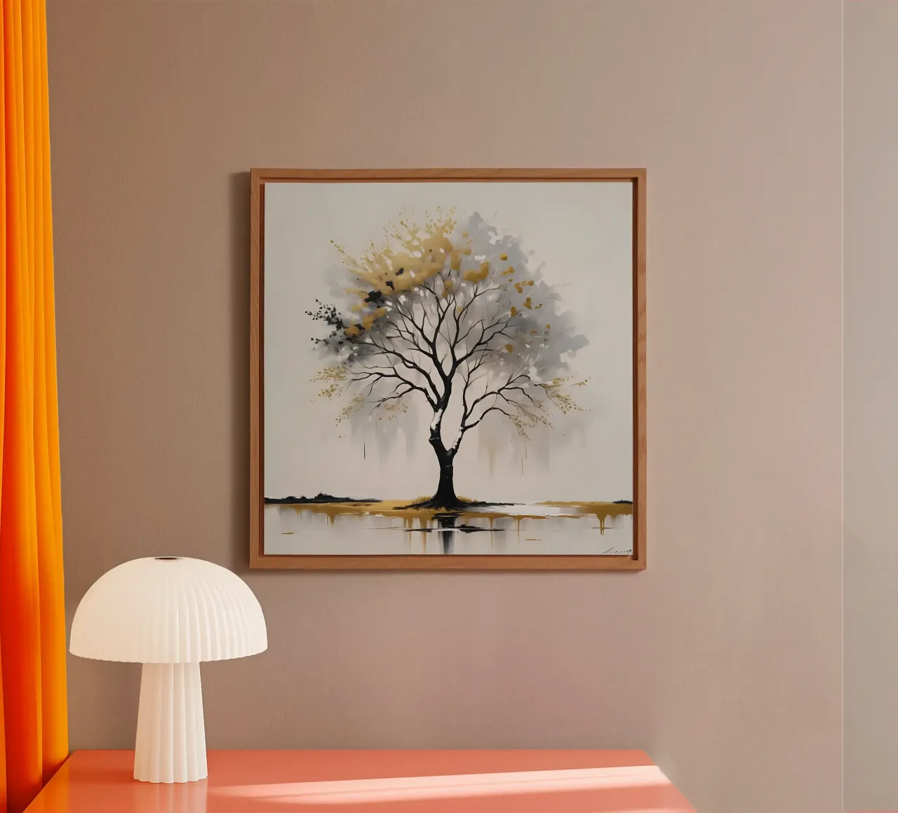 albero d'oro alluminio dibond da nomad