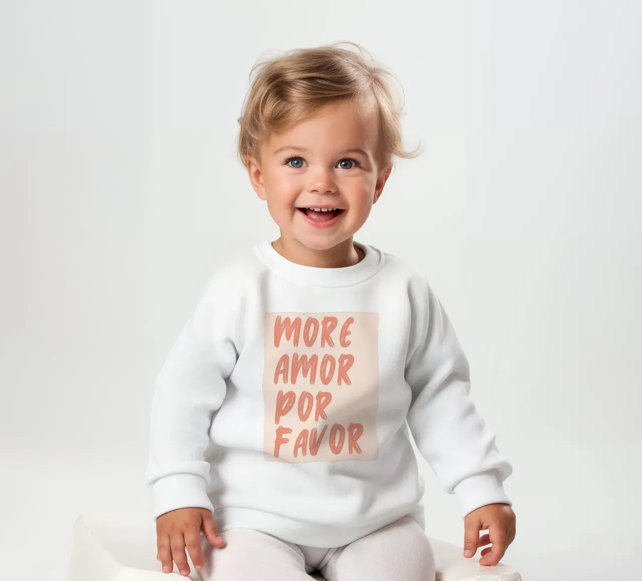 Più amore per favore felpa neonato da Bella Studio