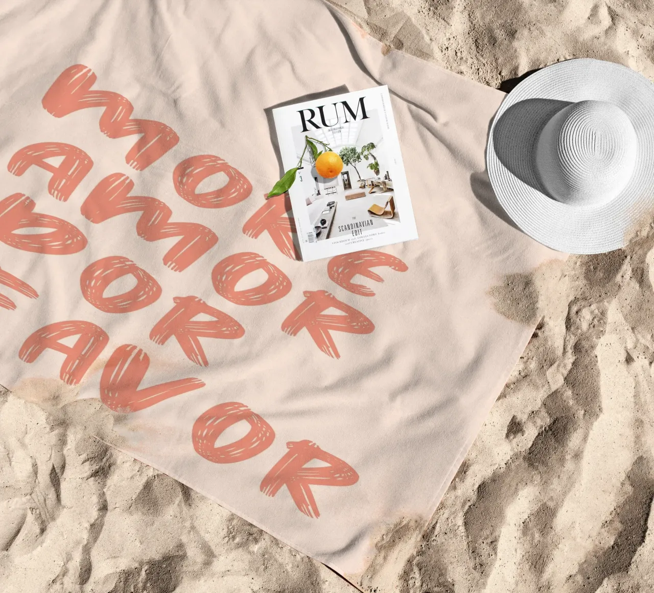 Più amore per favore telo mare da Bella Studio