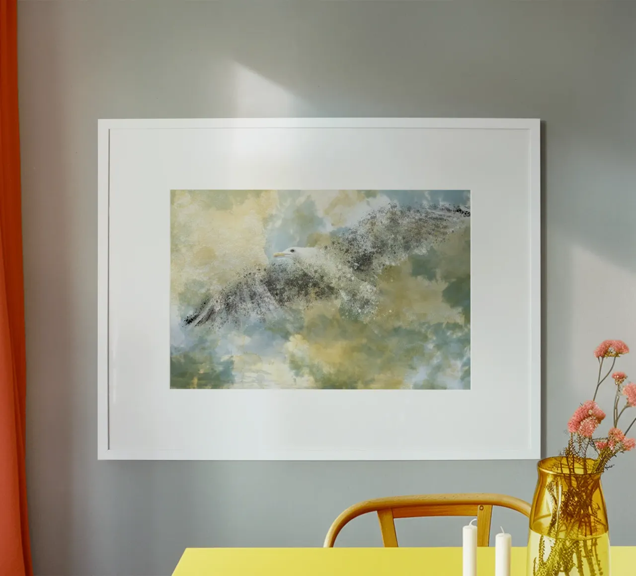 Modern Art Vanishing Seagull poster da Melanie Viola