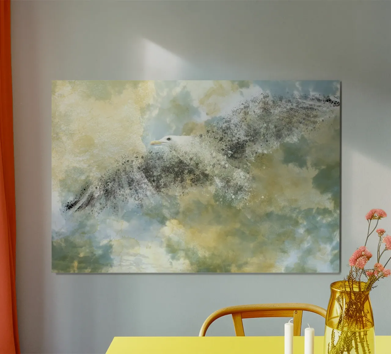 Modern Art Vanishing Seagull poster da Melanie Viola
