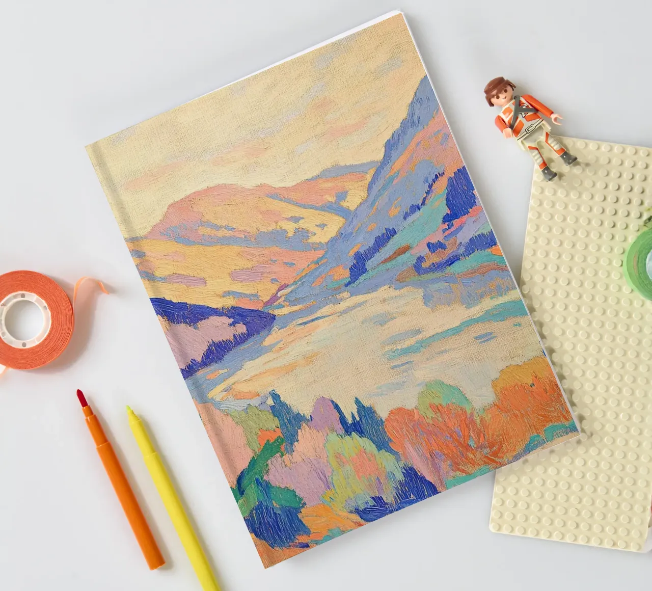 Fauvist Horizons: Mountains in Bloom notebook by Euphoria Theresa