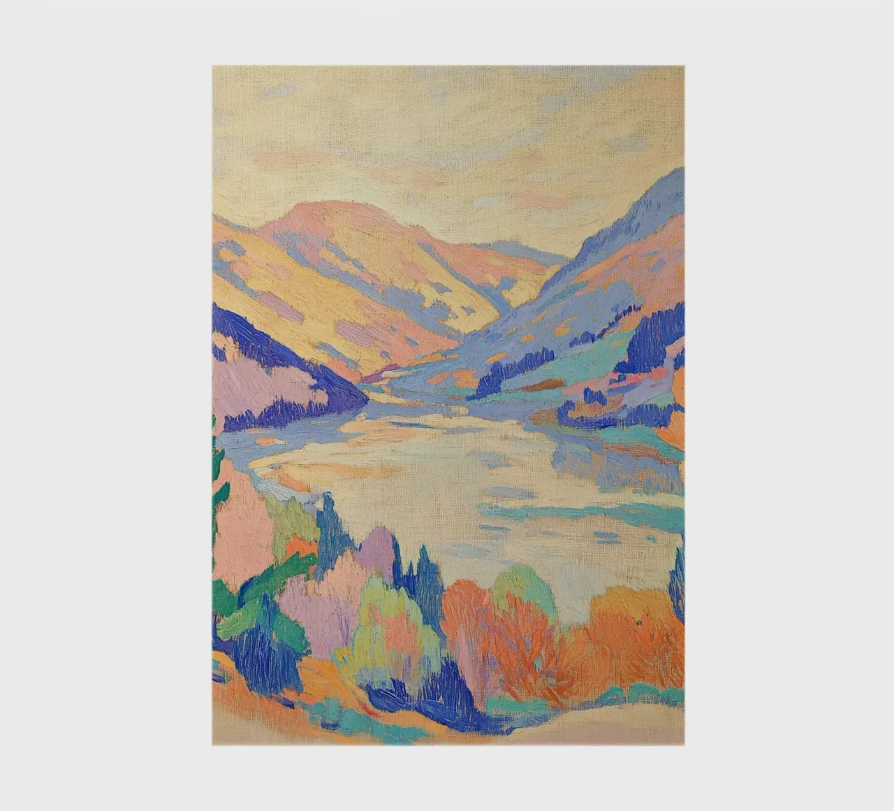 Fauvist Horizons: Mountains in Bloom notebook by Euphoria Theresa