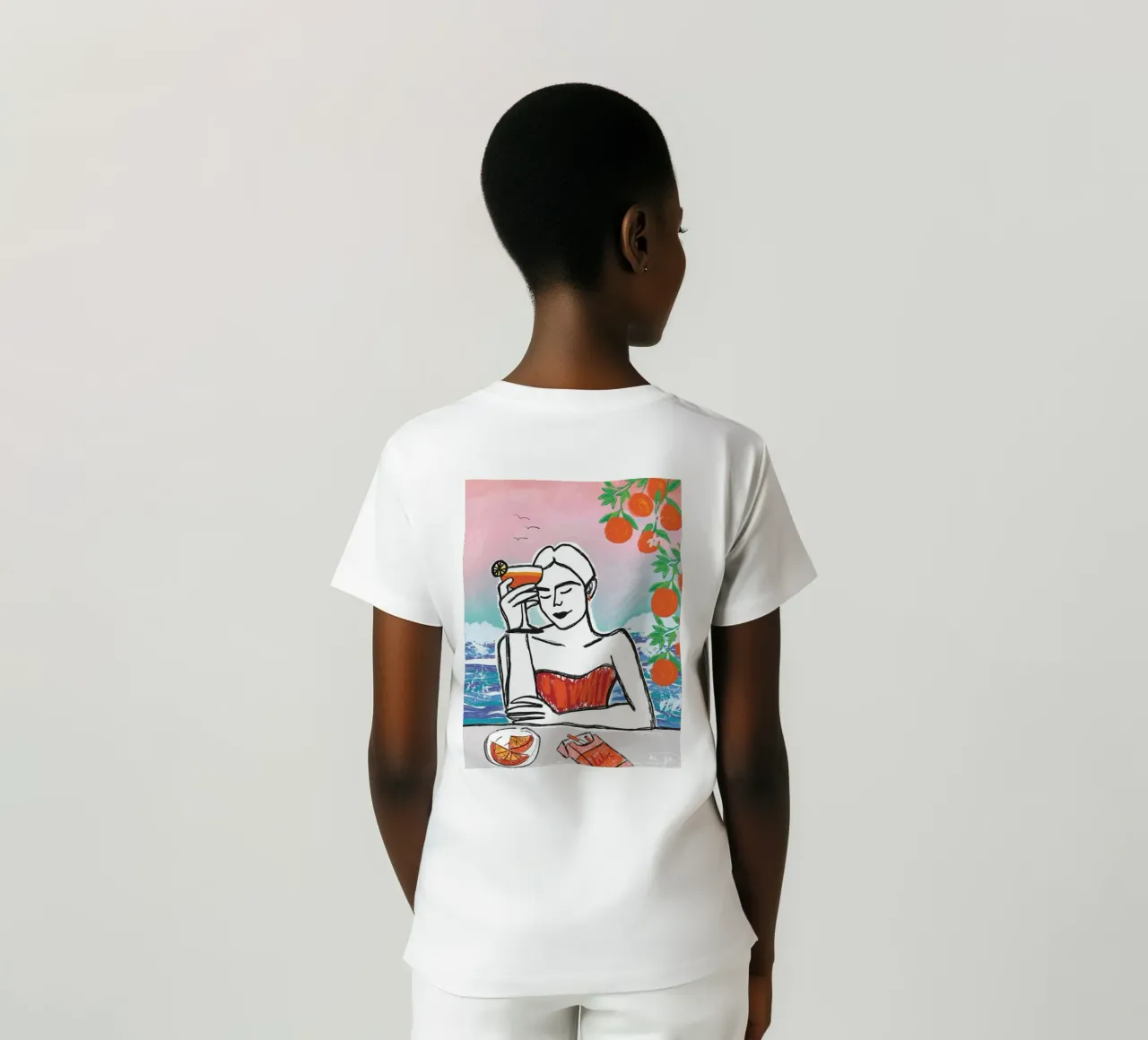 Aperol Frau Am Meer t-shirt da ni-ja artboutique