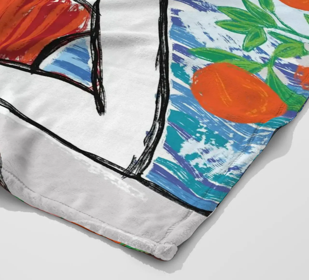 Aperol Frau Am Meer coperta in pile da ni-ja artboutique