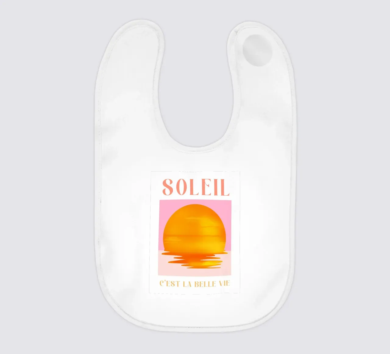 Soleil Pink Print bavaglino da Bella Studio