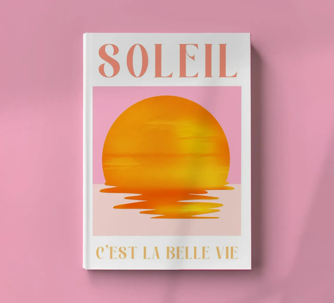 Soleil Pink Print notebook by Bella Studio