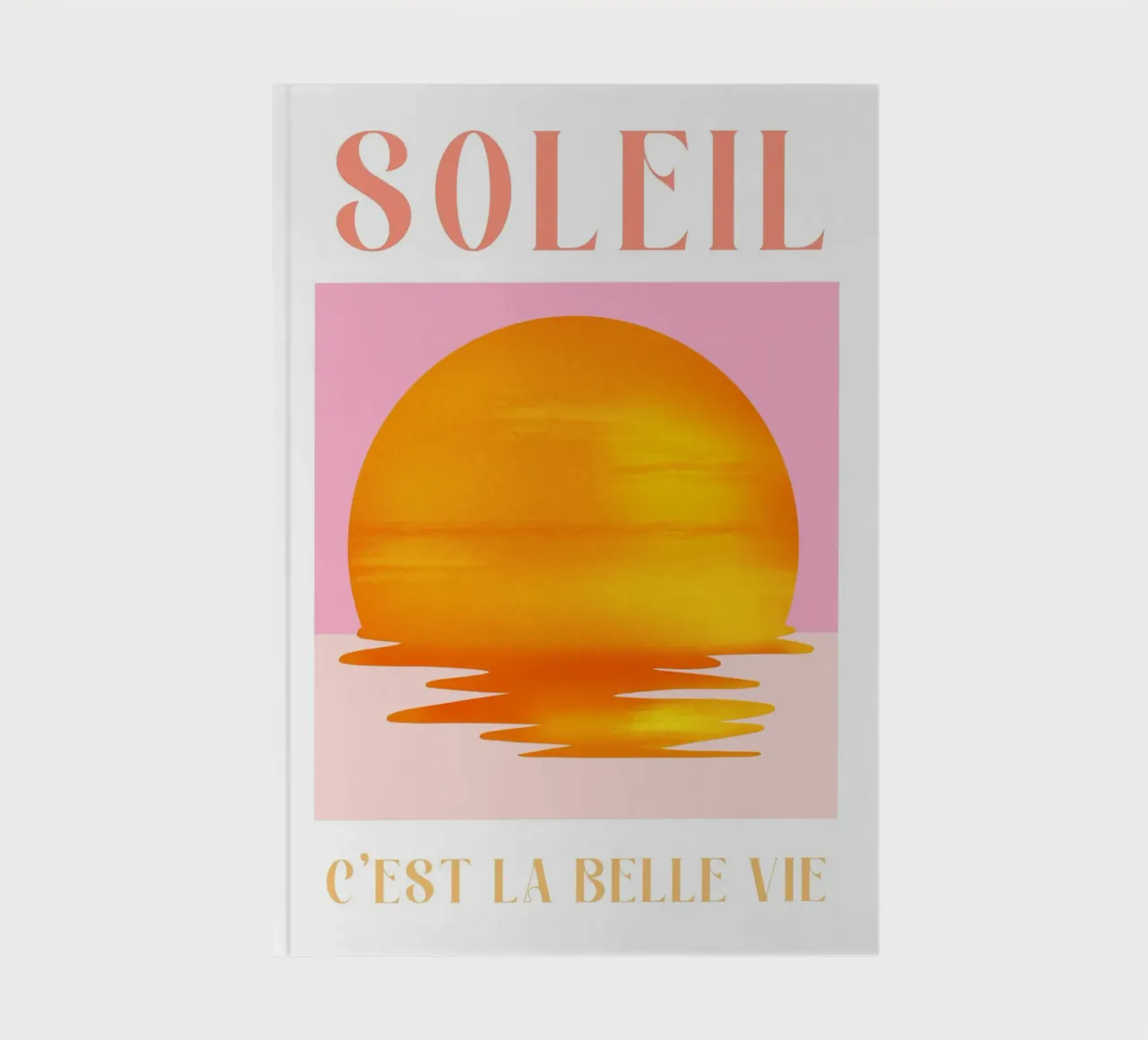 Soleil Pink Print notebook by Bella Studio