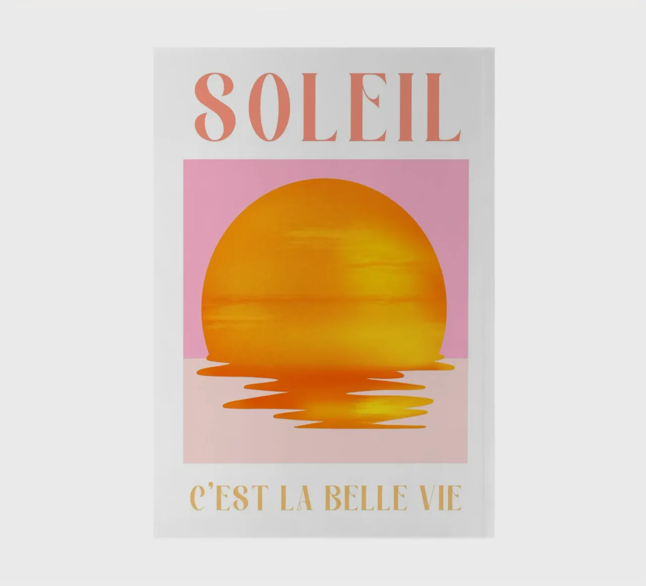 Soleil Pink Print notebook by Bella Studio