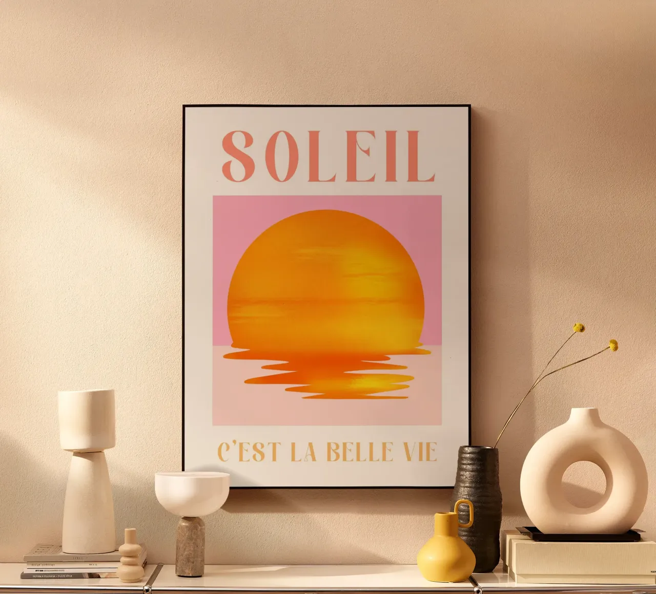 Soleil Pink Print plexiglass da Bella Studio