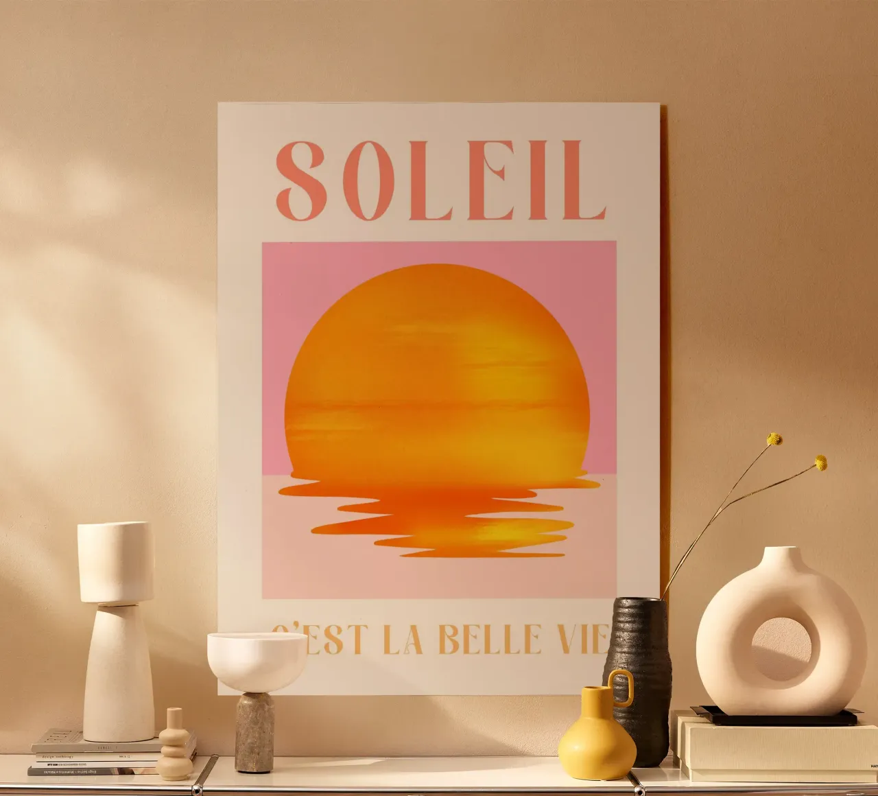 Soleil Pink Print plexiglass da Bella Studio