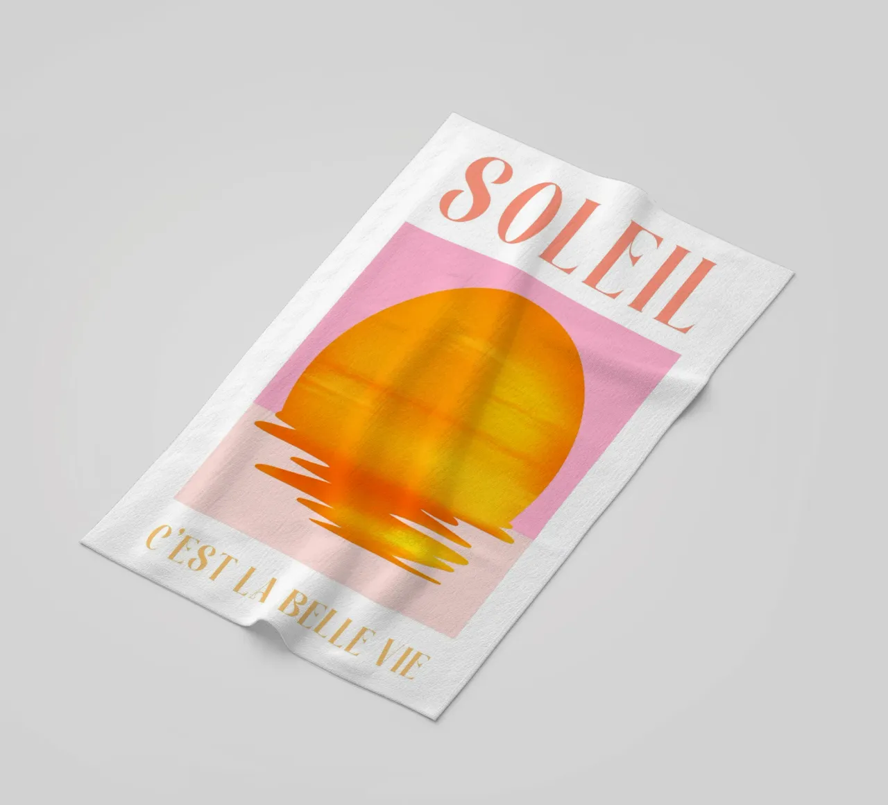 Soleil Pink Print telo mare da Bella Studio