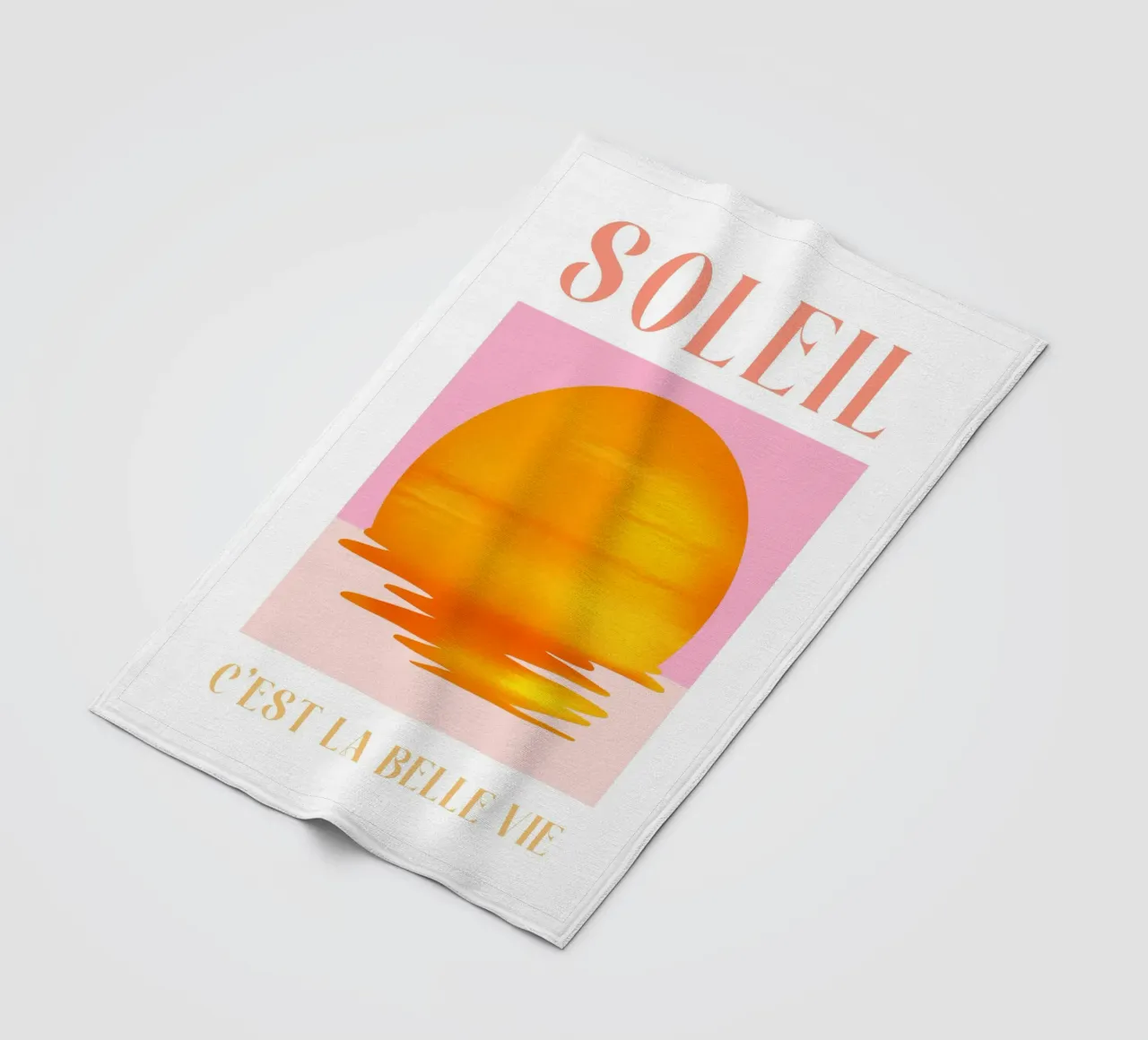 Soleil Pink Print coperta in pile da Bella Studio