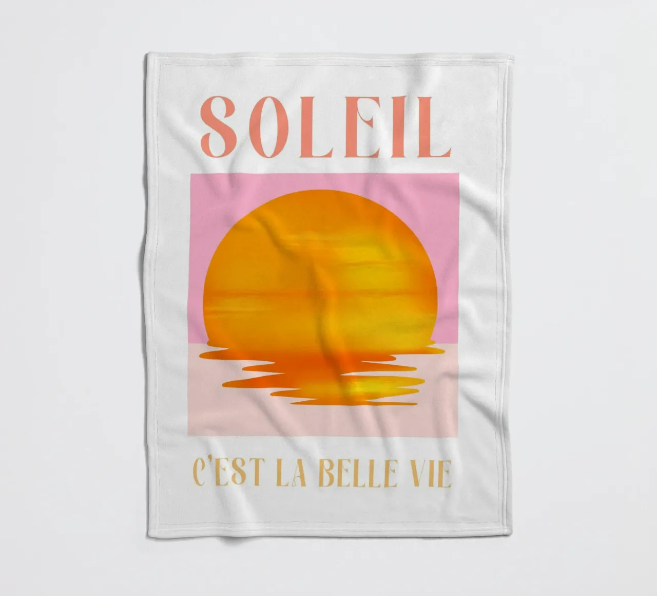 Soleil Pink Print coperta in pile da Bella Studio