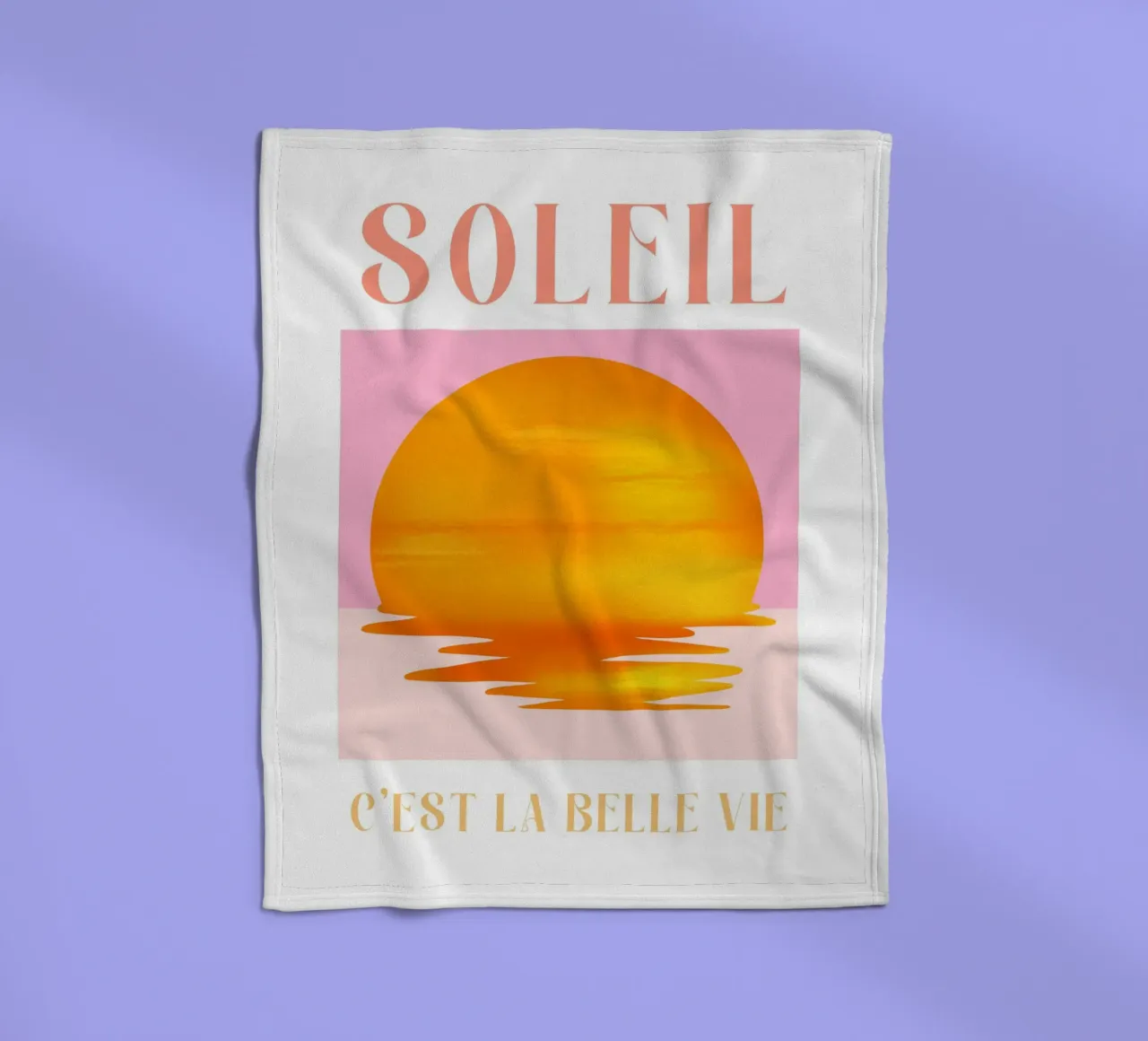 Soleil Pink Print coperta in pile da Bella Studio