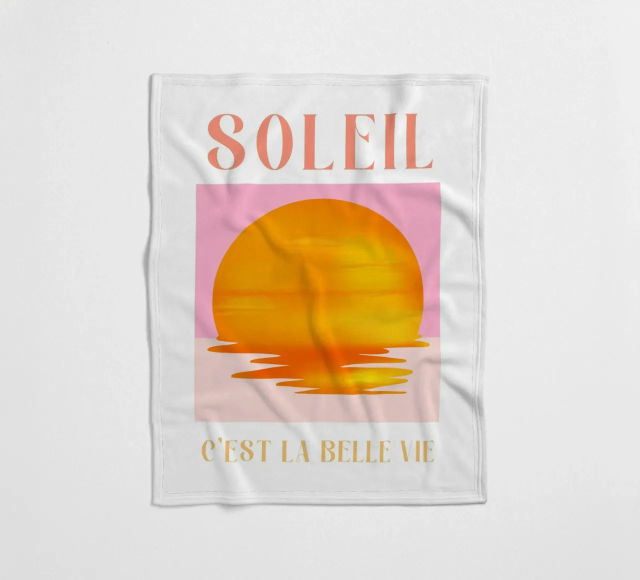 Soleil Pink Print coperta in pile da Bella Studio