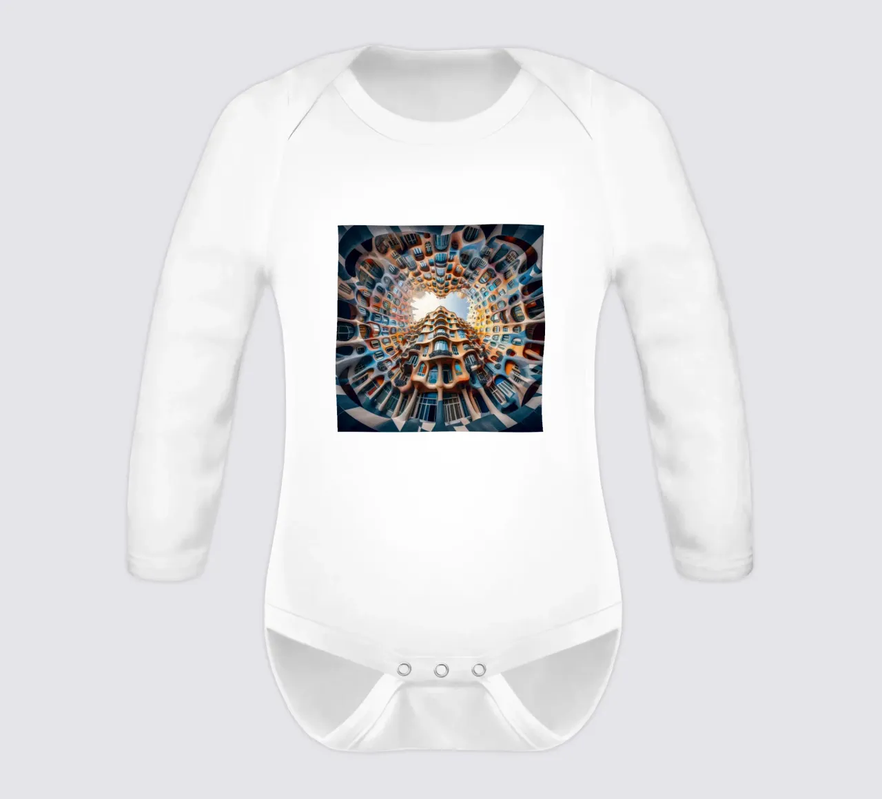 Sphere 019 - Surreal Circular Architecture body neonato maniche lunghe da Spheres