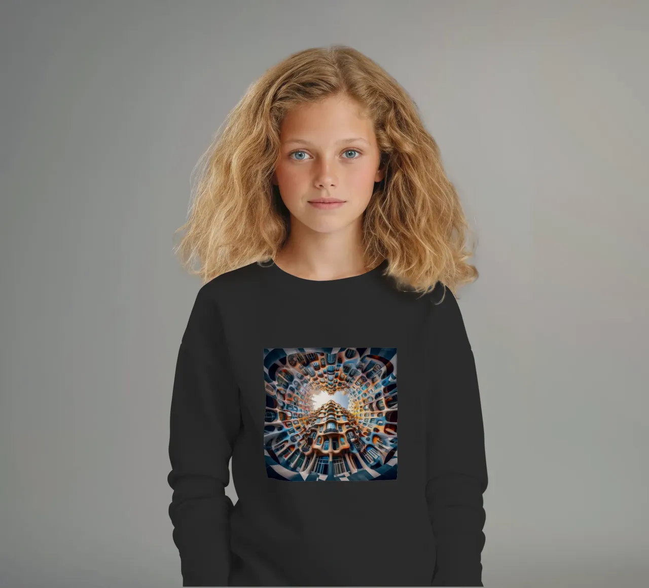 Sphere 019 - Surreal Circular Architecture felpa bambino da Spheres