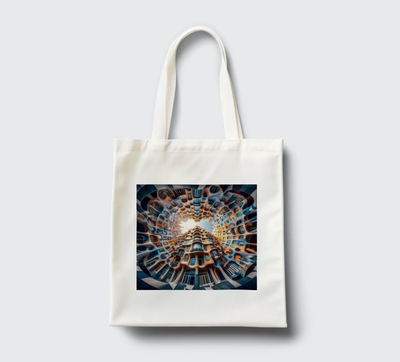Sphere 019 - Surreal Circular Architecture borsa in juta da Spheres