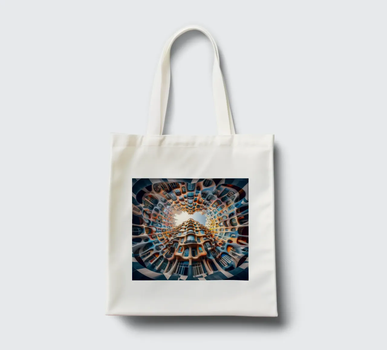 Sphere 019 - Surreal Circular Architecture borsa in juta da Spheres