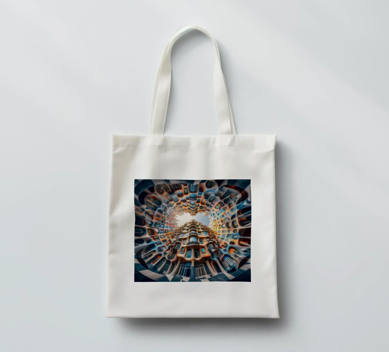 Sphere 019 - Surreal Circular Architecture borsa in juta da Spheres