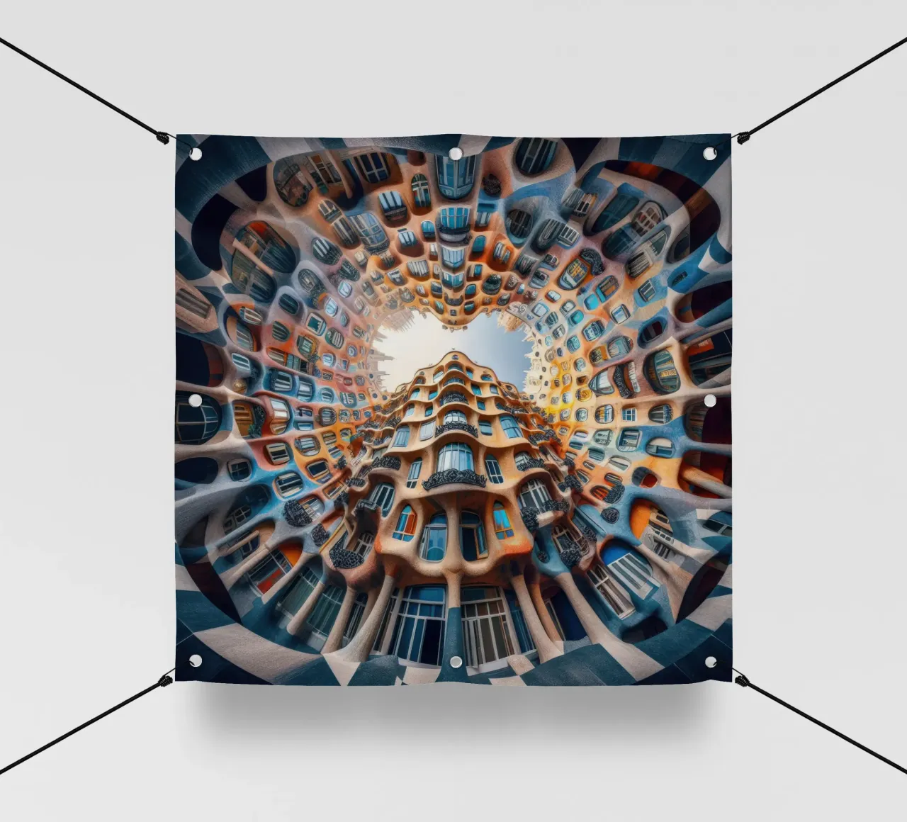 Sphere 019 - Surreal Circular Architecture pvc cover by Spheres