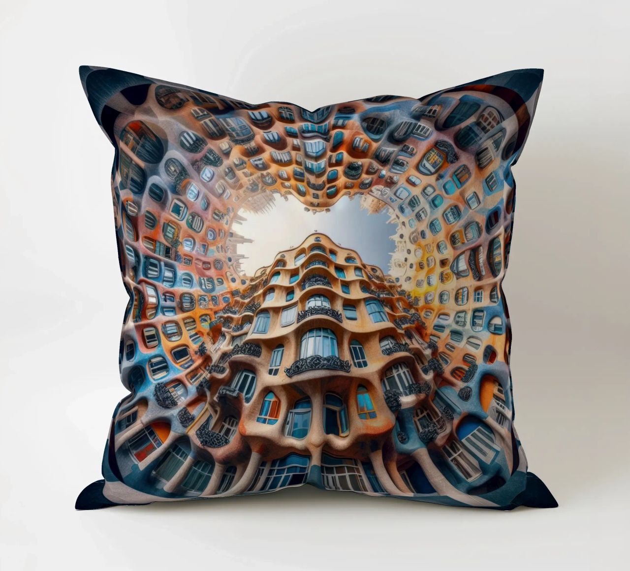 Sphere 019 - Surreal Circular Architecture cuscino da Spheres
