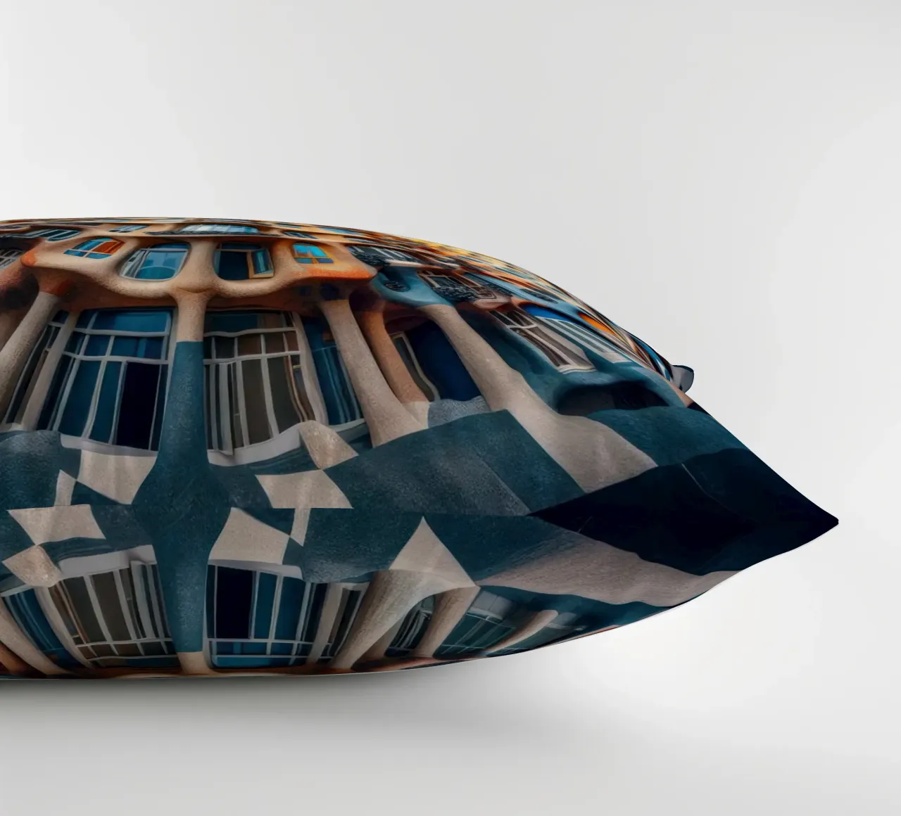 Sphere 019 - Surreal Circular Architecture Kissen von Spheres