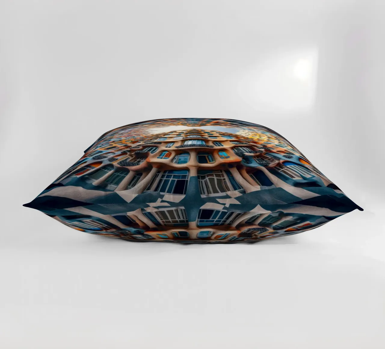 Sphere 019 - Surreal Circular Architecture Kissen von Spheres