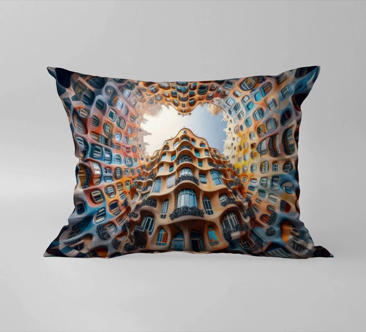 Sphere 019 - Surreal Circular Architecture cuscino da Spheres