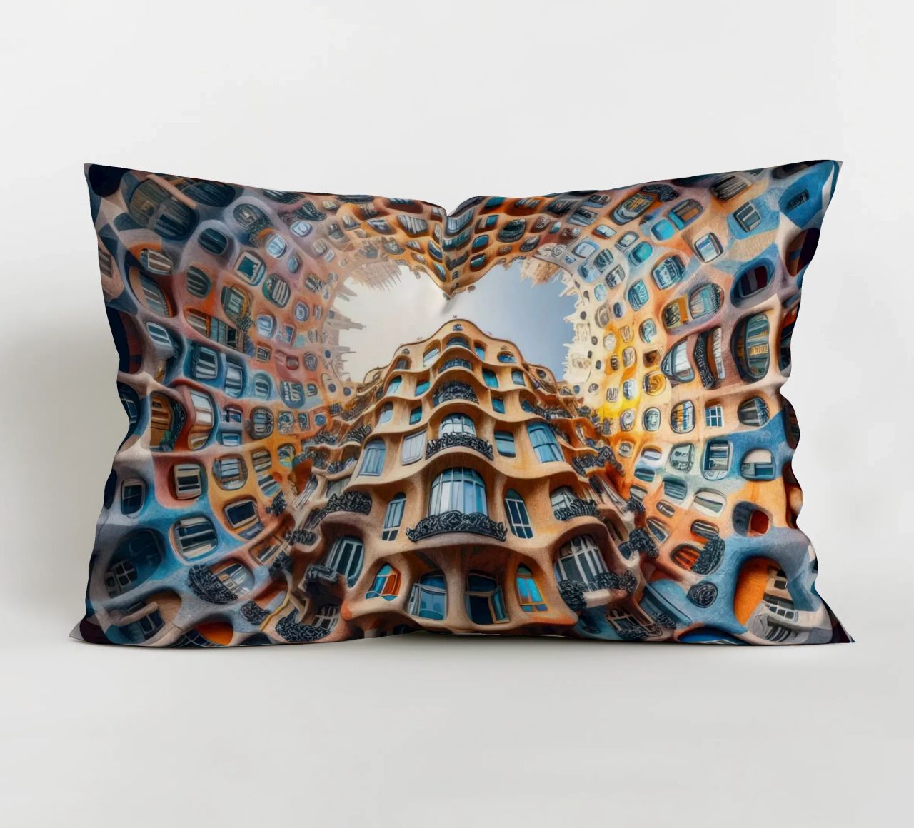 Sphere 019 - Surreal Circular Architecture cuscino da Spheres