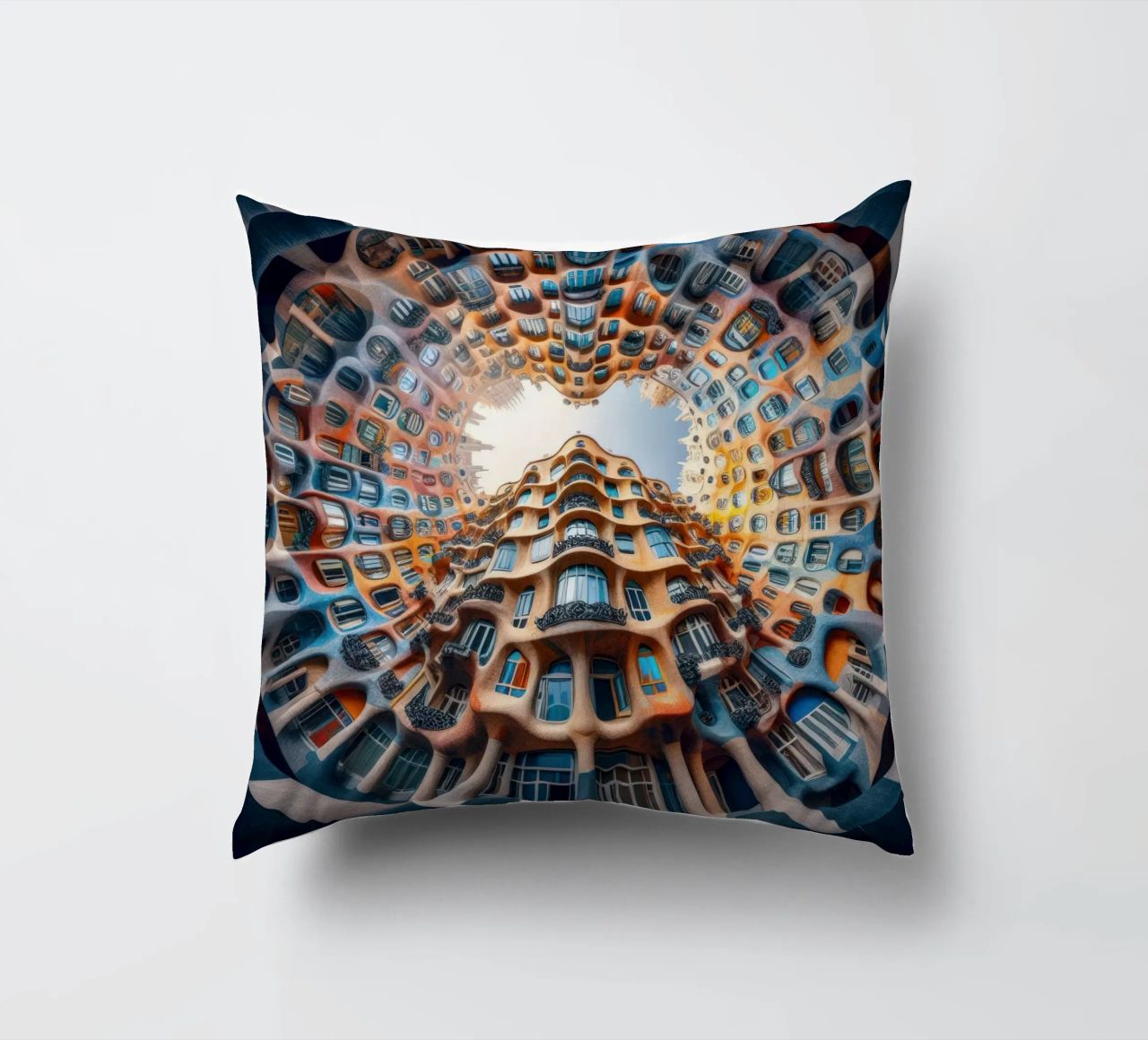 Sphere 019 - Surreal Circular Architecture cuscino da Spheres